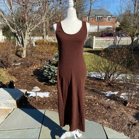 NWT Free People Blaine Set Midi Dress Sweater in Brown 2 Piece Matching XS - Picture 10 of 13